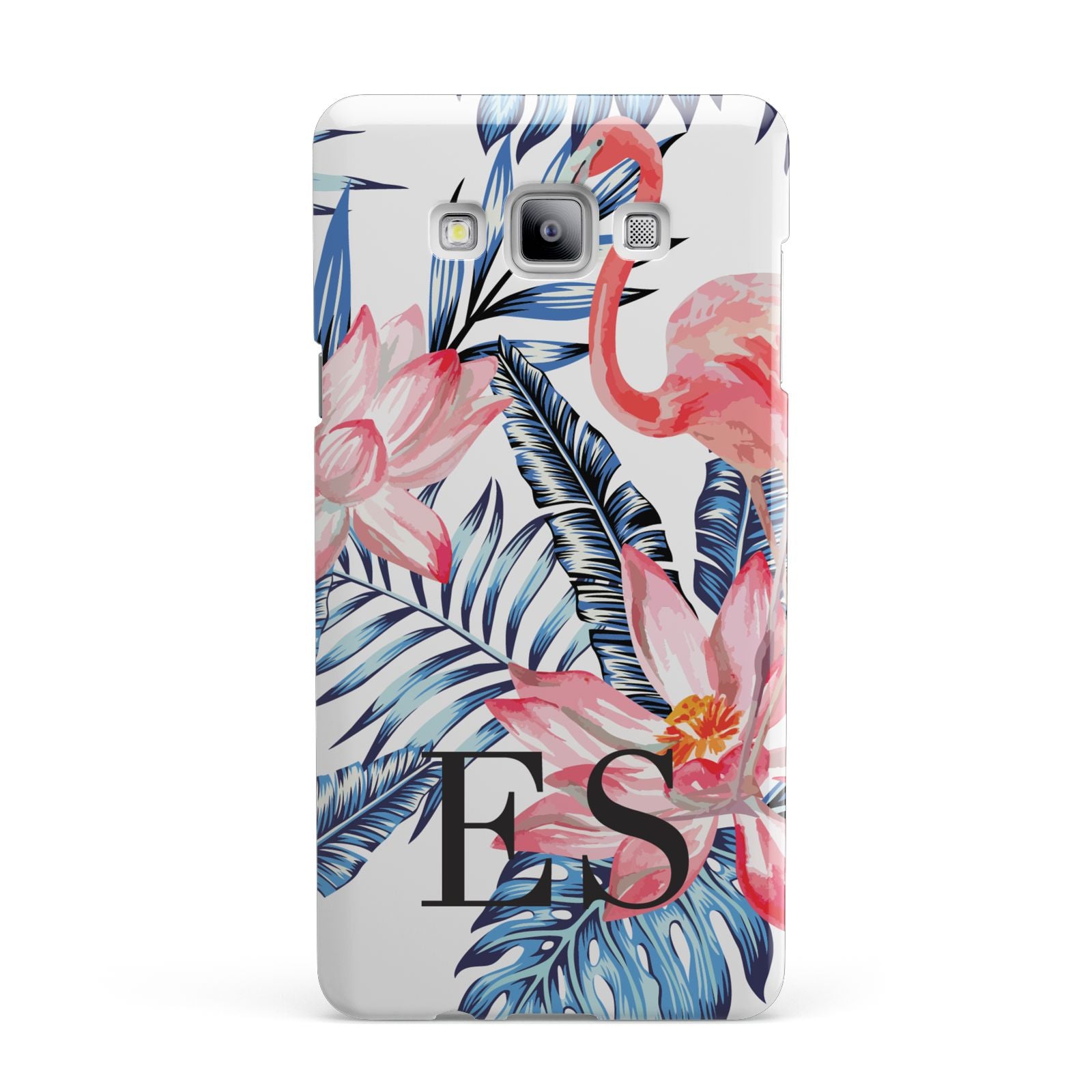 Blue Leaves Pink Flamingos Samsung Galaxy A7 2015 Case