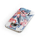 Blue Leaves Pink Flamingos Samsung Galaxy Case Front Close Up