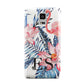 Blue Leaves Pink Flamingos Samsung Galaxy Note 4 Case