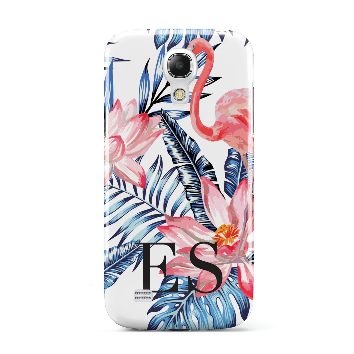 Blue Leaves Pink Flamingos Samsung Galaxy S4 Mini Case