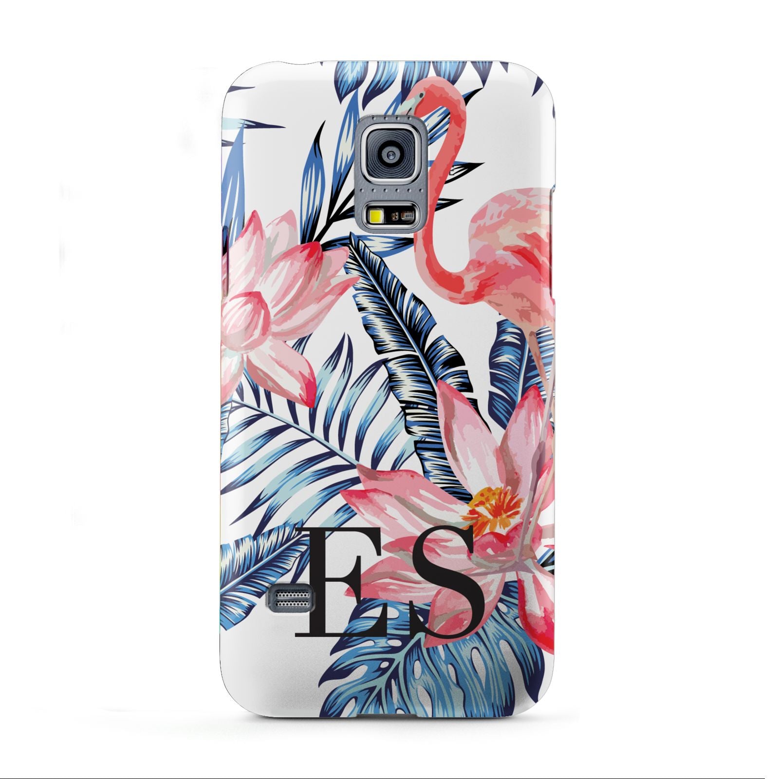 Blue Leaves Pink Flamingos Samsung Galaxy S5 Mini Case