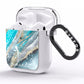 Blue Marble Custom Name AirPods Clear Case Side Image
