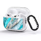 Blue Marble Custom Name AirPods Pro Glitter Case Side Image