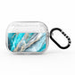 Blue Marble Custom Name AirPods Pro Glitter Case