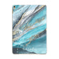 Blue Marble Custom Name Apple iPad Gold Case