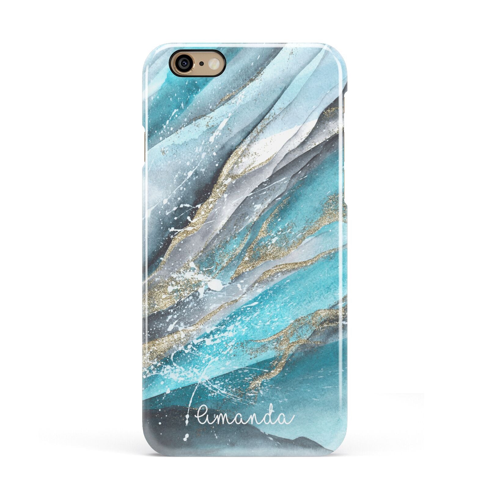 Blue Marble Custom Name Apple iPhone 6 3D Snap Case