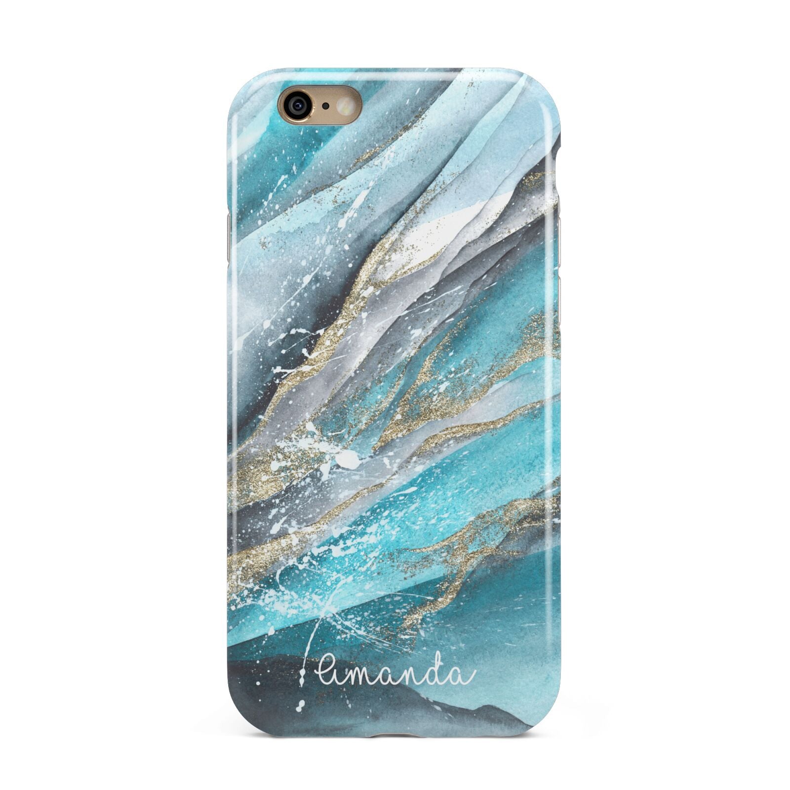 Blue Marble Custom Name Apple iPhone 6 3D Tough Case