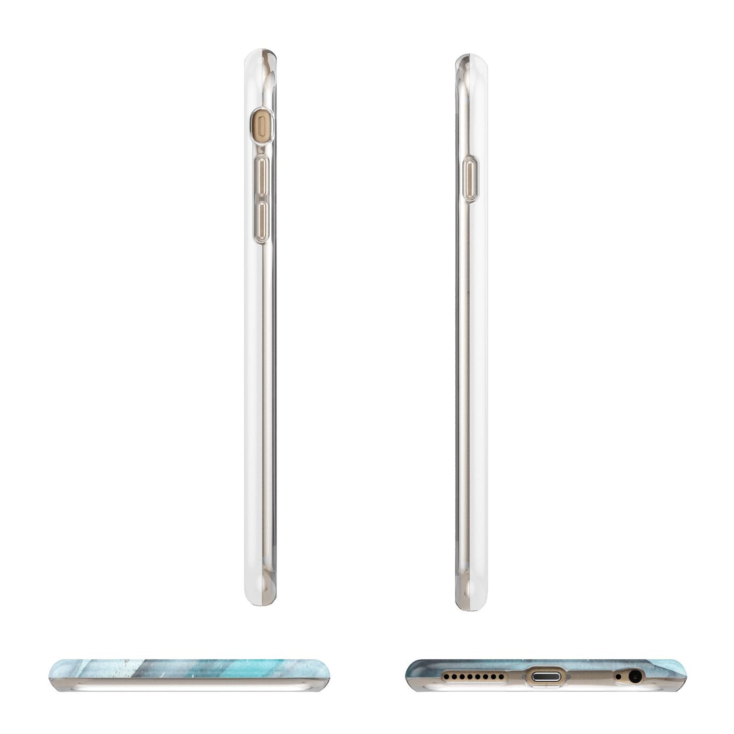 Blue Marble Custom Name Apple iPhone 6 Plus 3D Wrap Tough Case Alternative Image Angles