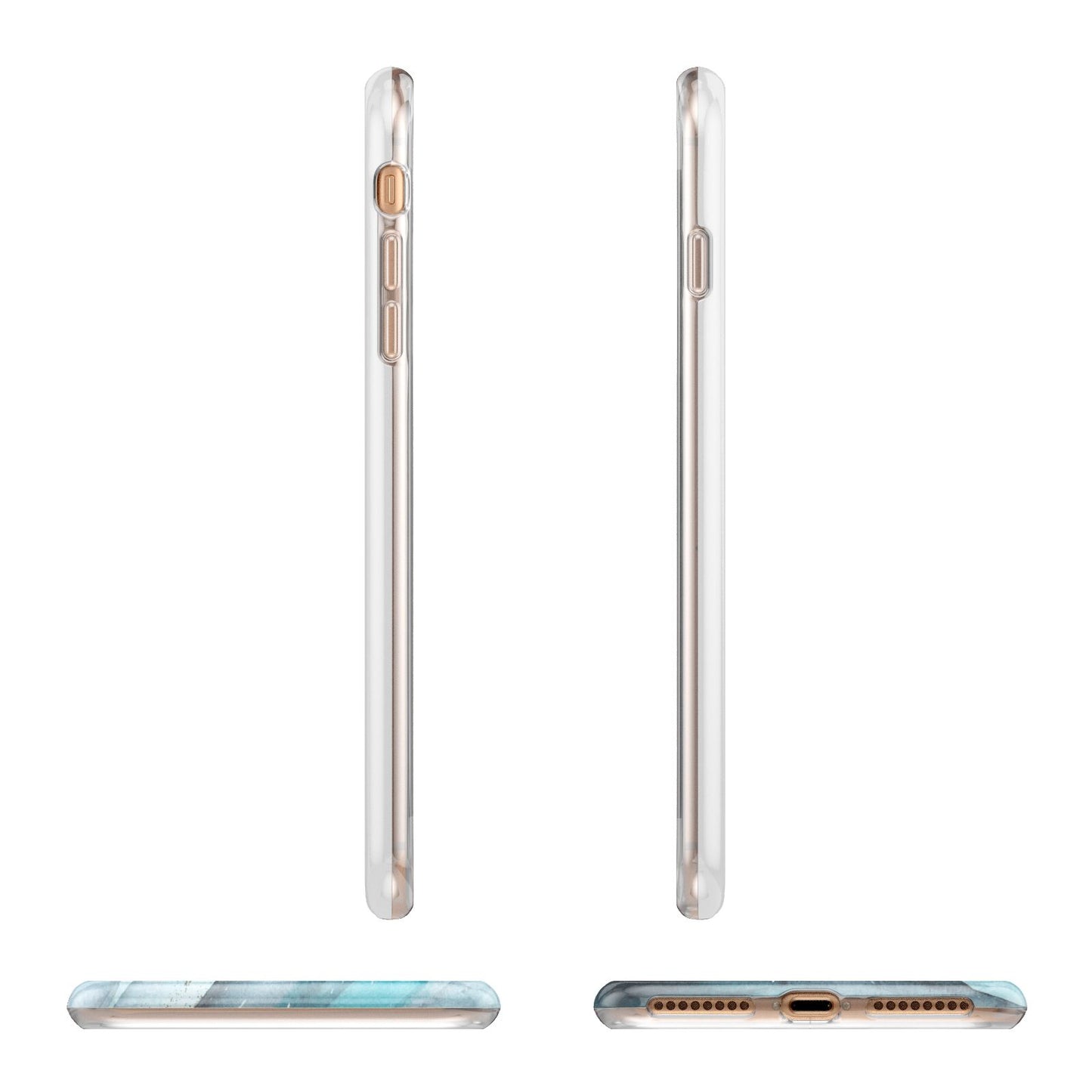 Blue Marble Custom Name Apple iPhone 7 8 Plus 3D Wrap Tough Case Alternative Image Angles