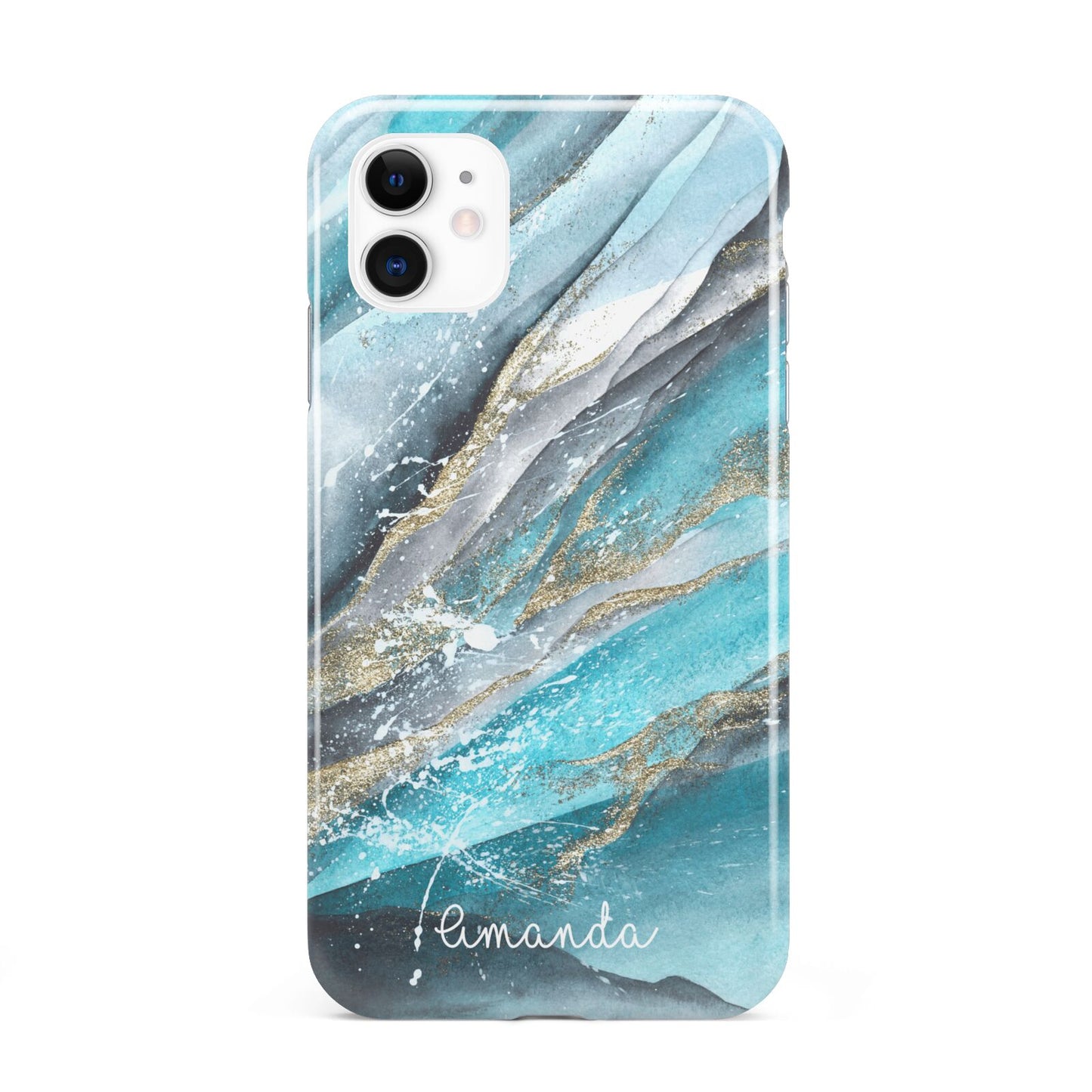 Blue Marble Custom Name iPhone 11 3D Tough Case