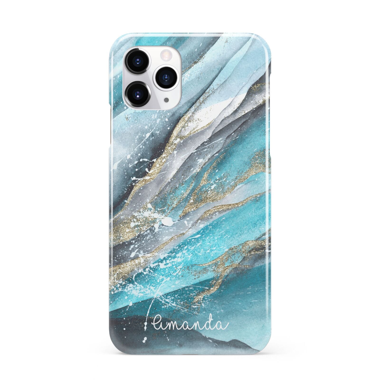 Blue Marble Custom Name iPhone 11 Pro 3D Snap Case