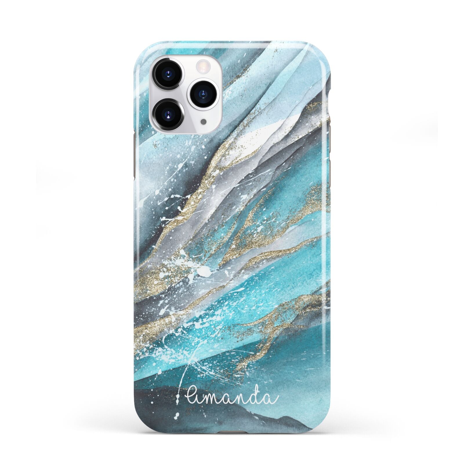 Blue Marble Custom Name iPhone 11 Pro 3D Tough Case