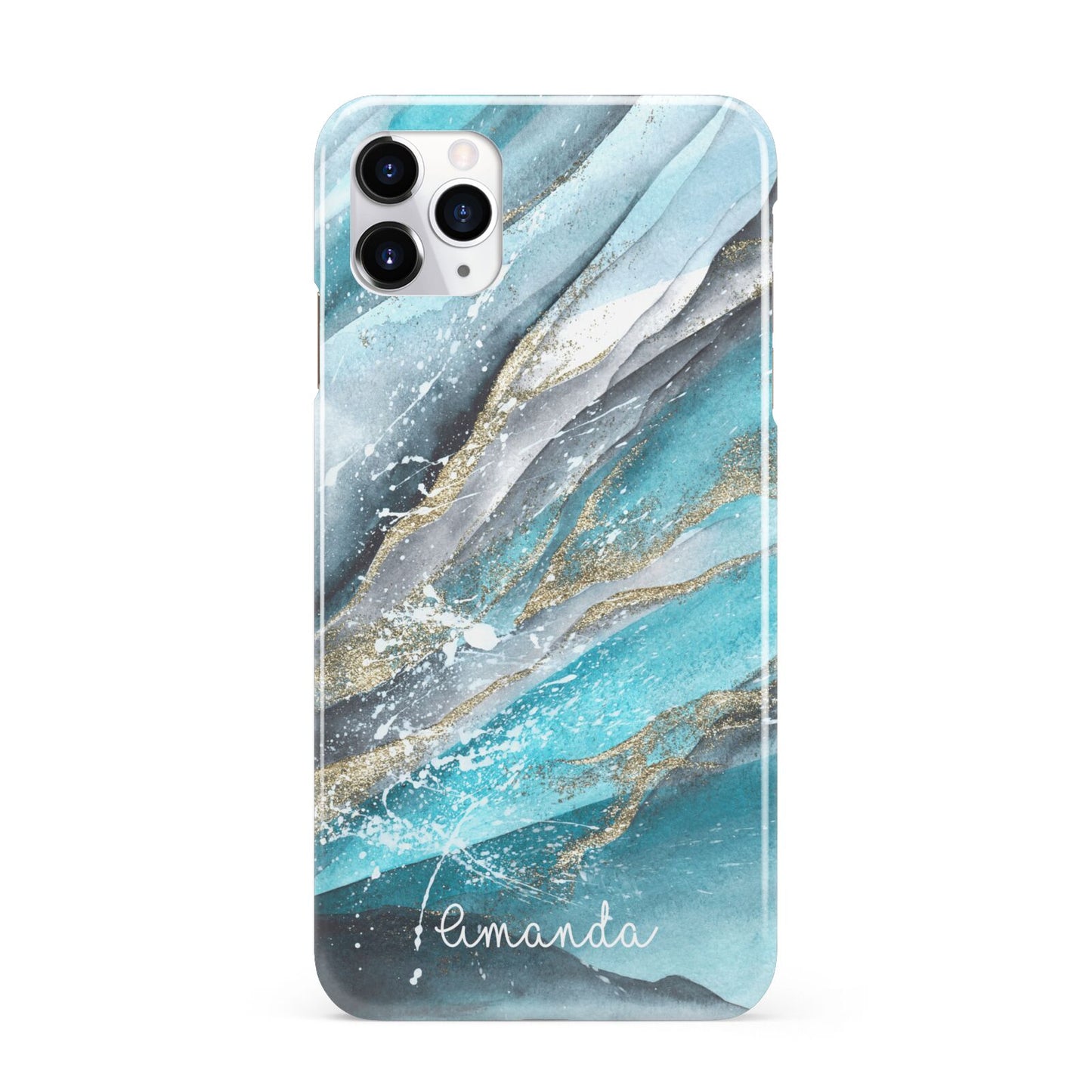 Blue Marble Custom Name iPhone 11 Pro Max 3D Snap Case