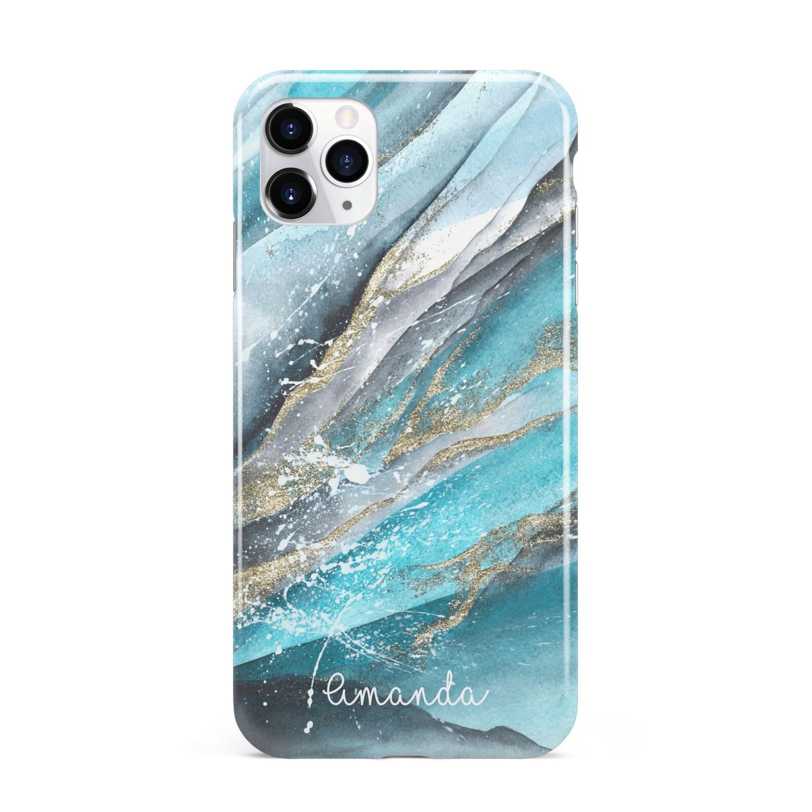 Blue Marble Custom Name iPhone 11 Pro Max 3D Tough Case
