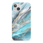 Blue Marble Custom Name iPhone 13 Full Wrap 3D Snap Case
