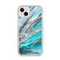 Blue Marble Custom Name iPhone 14 Plus Clear Tough Case Starlight