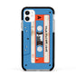 Blue Mixtape Custom Apple iPhone 11 in White with Black Impact Case