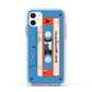 Blue Mixtape Custom Apple iPhone 11 in White with White Impact Case