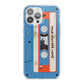 Blue Mixtape Custom iPhone 13 Pro Max TPU Impact Case with White Edges