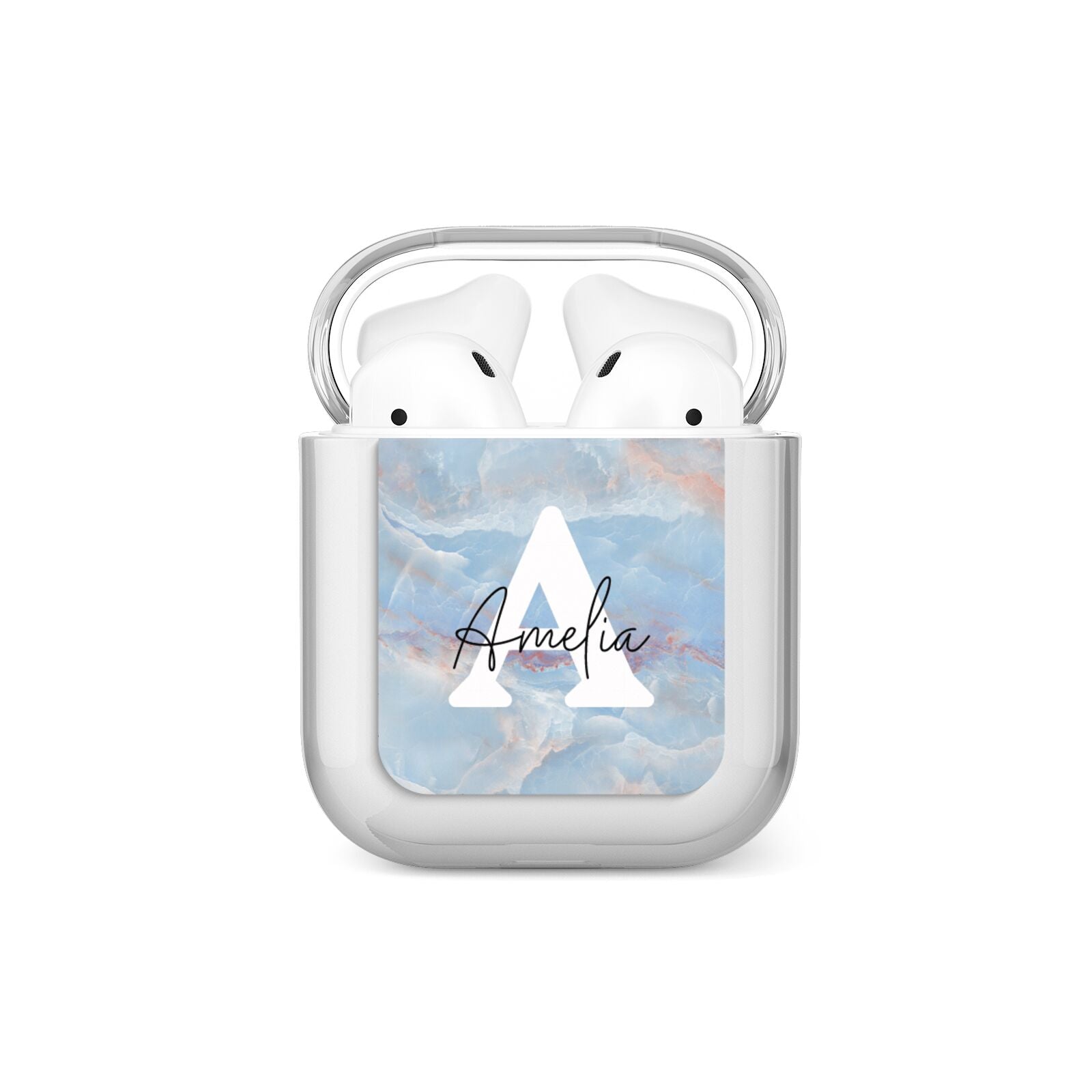 Blue Onyx Marble AirPods Case