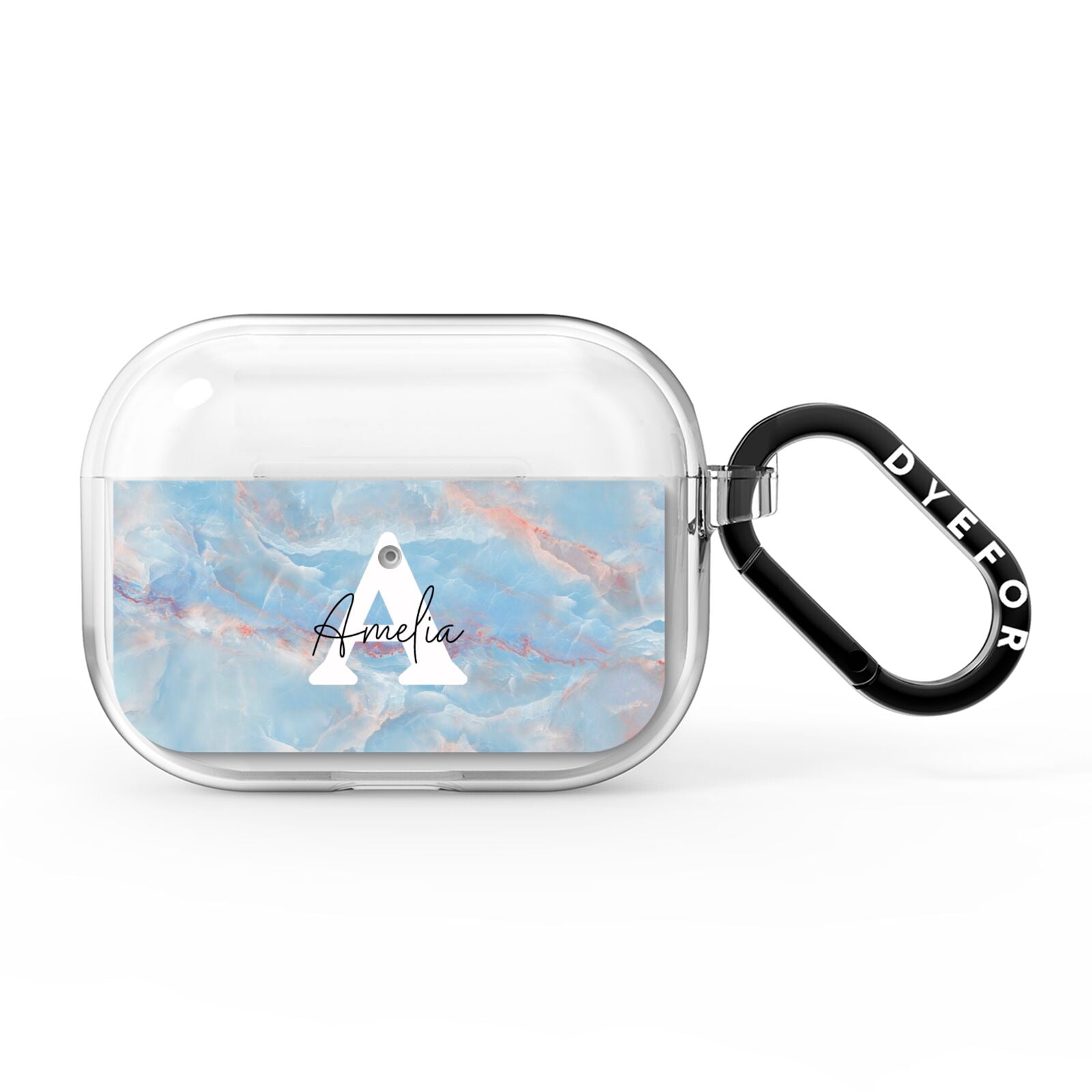 Blue Onyx Marble AirPods Pro Clear Case
