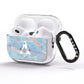 Blue Onyx Marble AirPods Pro Glitter Case Side Image