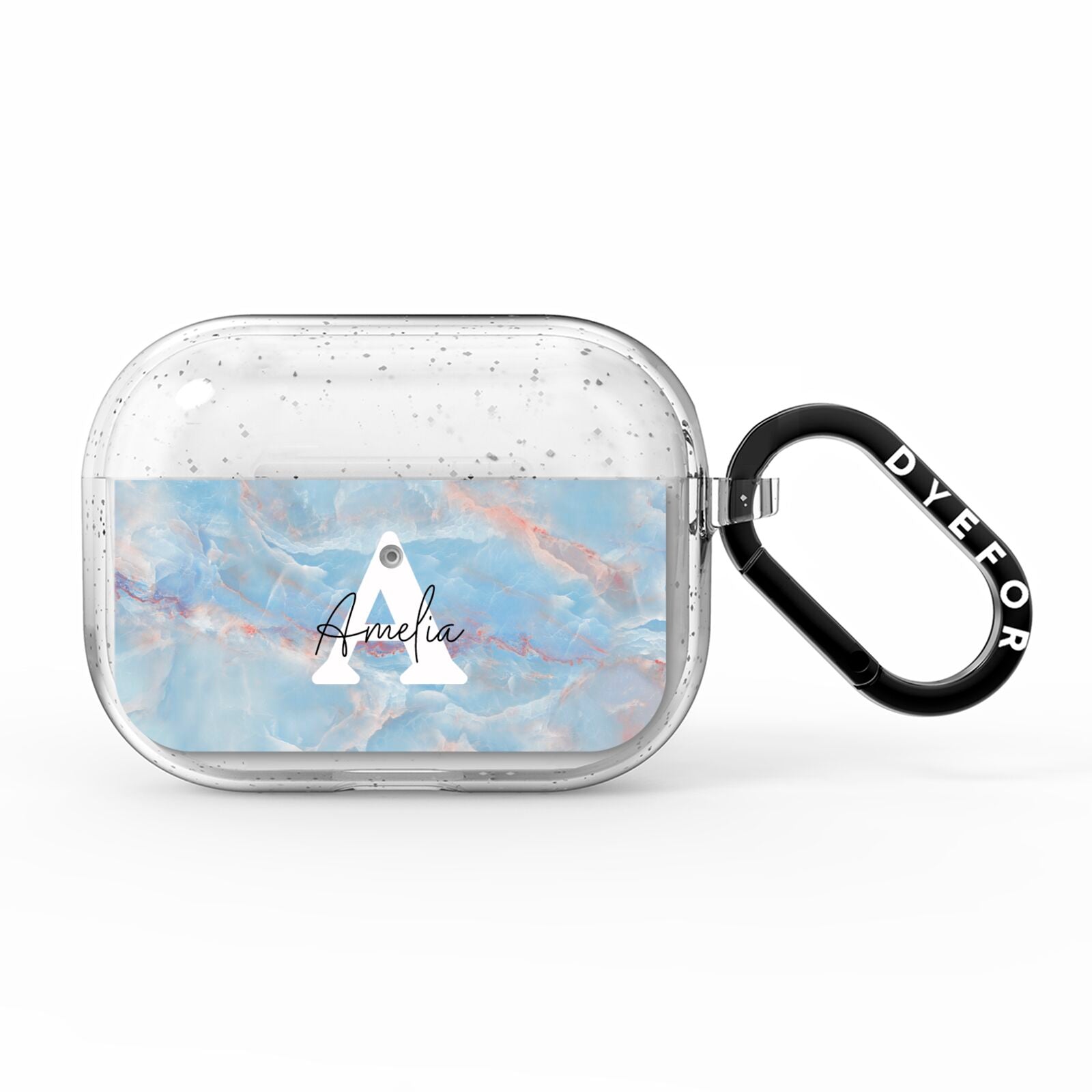 Blue Onyx Marble AirPods Pro Glitter Case
