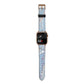 Blue Onyx Marble Apple Watch Strap Size 38mm with Gold Hardware