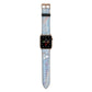 Blue Onyx Marble Apple Watch Strap with Gold Hardware