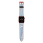 Blue Onyx Marble Apple Watch Strap with Red Hardware
