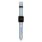 Blue Onyx Marble Apple Watch Strap with Silver Hardware
