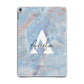 Blue Onyx Marble Apple iPad Grey Case