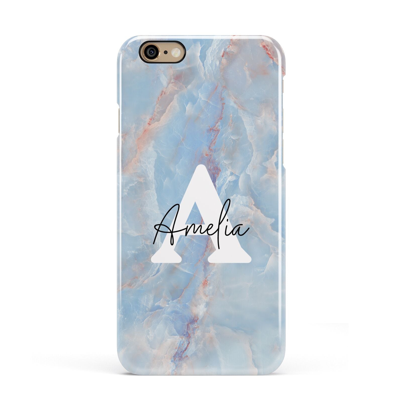 Blue Onyx Marble Apple iPhone 6 3D Snap Case