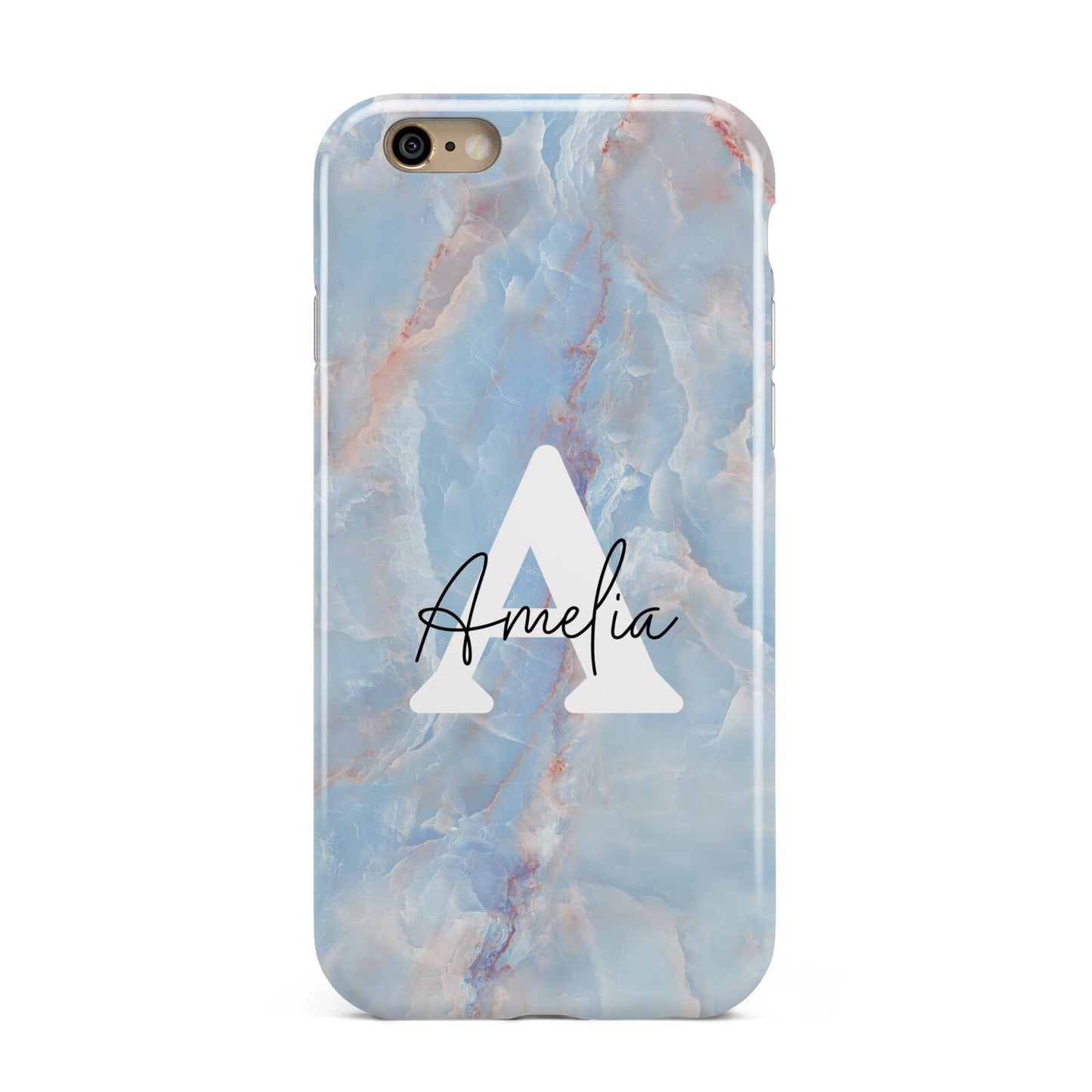 Blue Onyx Marble Apple iPhone 6 3D Tough Case