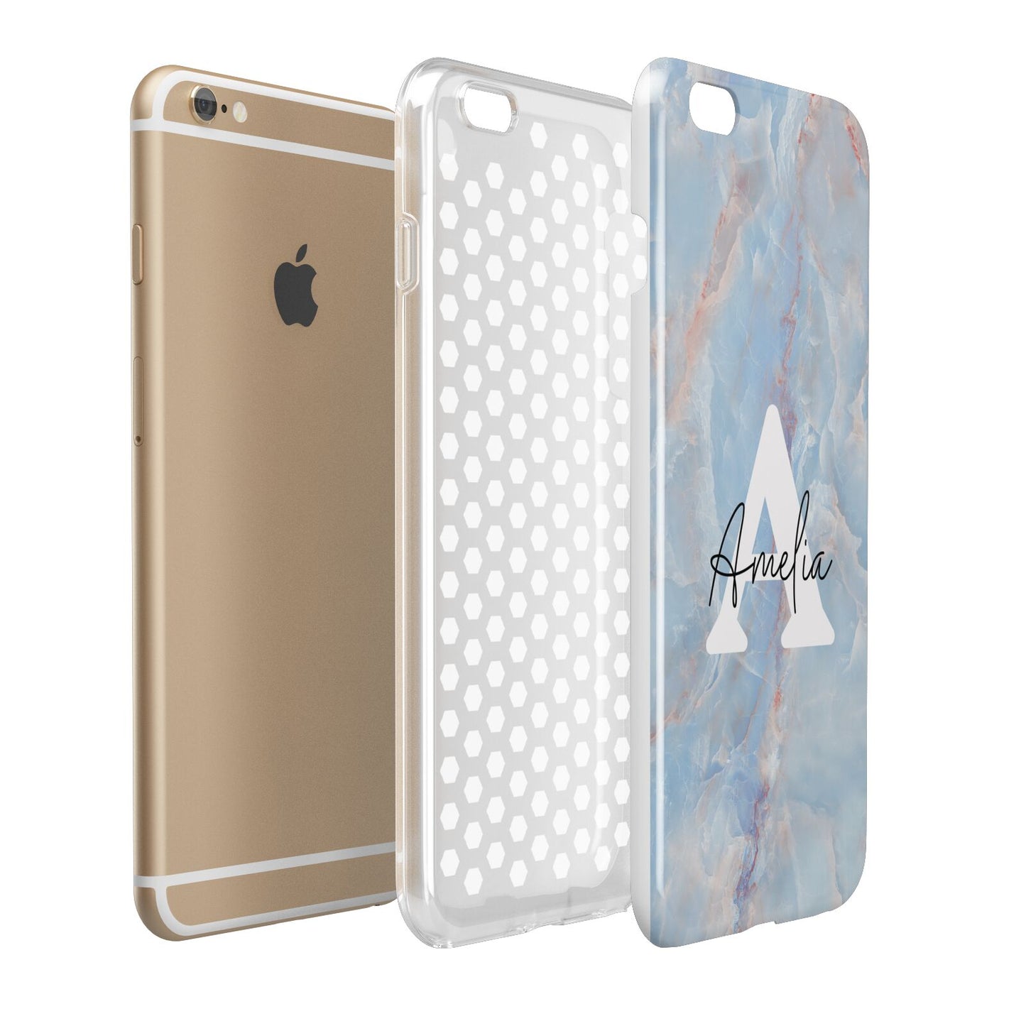 Blue Onyx Marble Apple iPhone 6 Plus 3D Tough Case Expand Detail Image