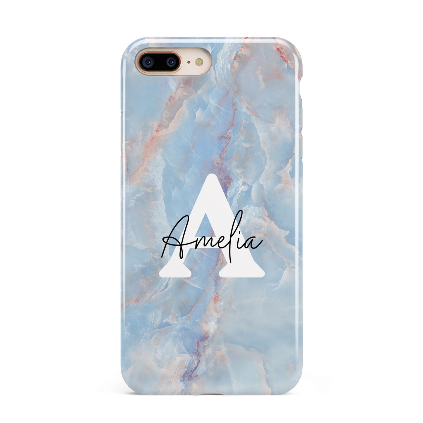 Blue Onyx Marble Apple iPhone 7 8 Plus 3D Tough Case