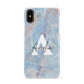 Blue Onyx Marble Apple iPhone XS 3D Snap Case