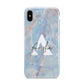 Blue Onyx Marble Apple iPhone Xs Max 3D Tough Case