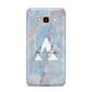Blue Onyx Marble Samsung Galaxy J7 2016 Case on gold phone