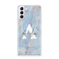 Blue Onyx Marble Samsung S21 Plus Phone Case