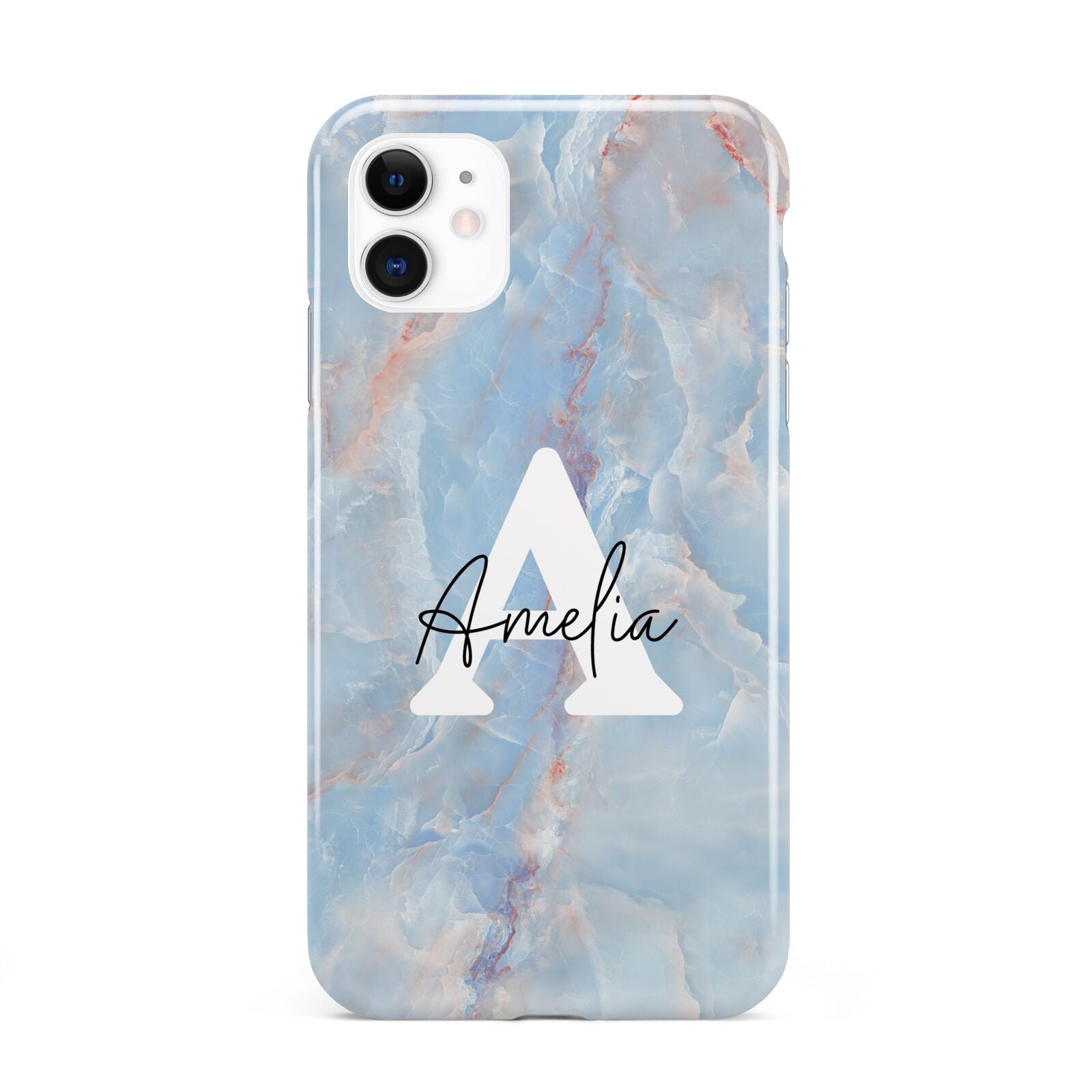 Blue Onyx Marble iPhone 11 3D Tough Case