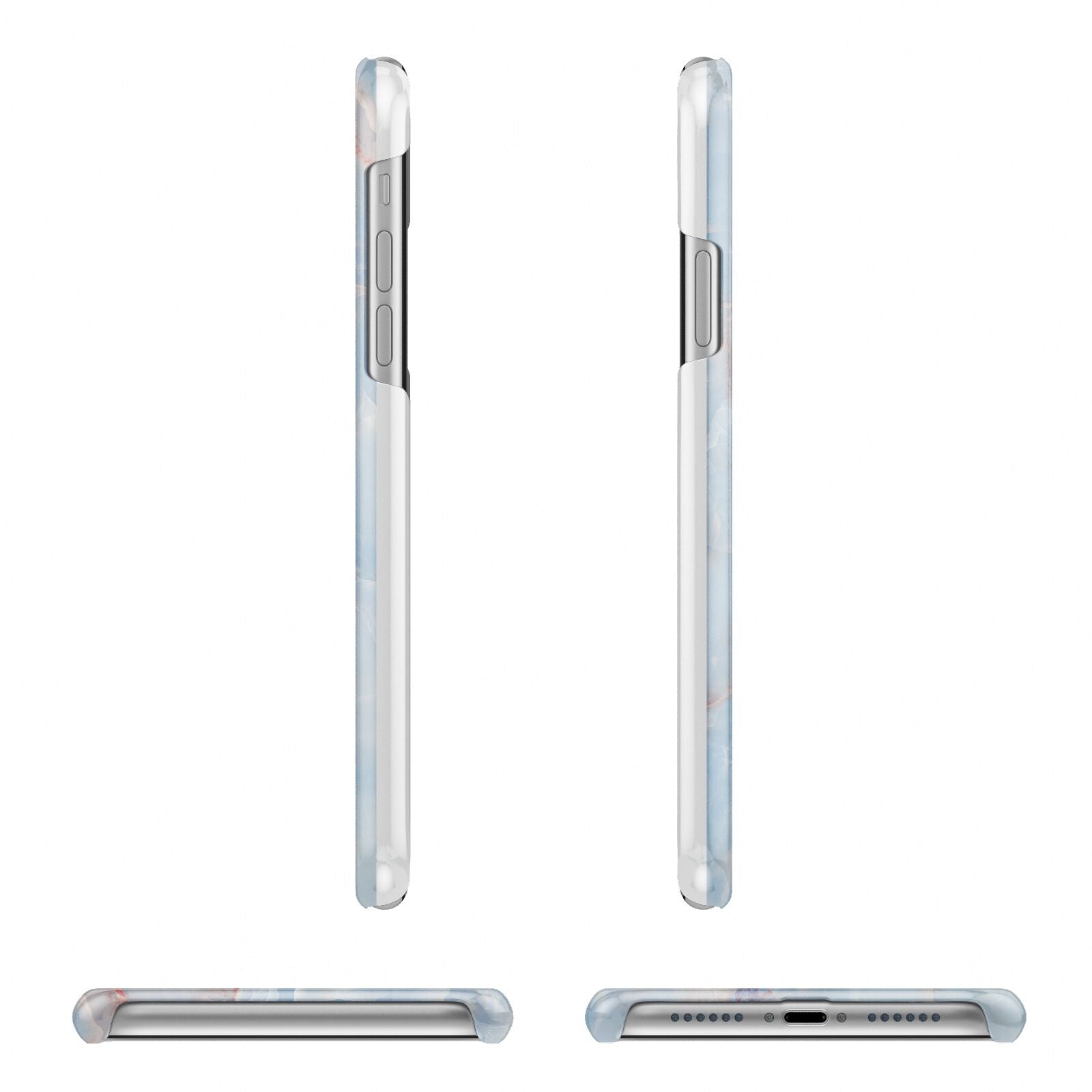 Blue Onyx Marble iPhone 11 Pro 3D Snap Case Angle Images