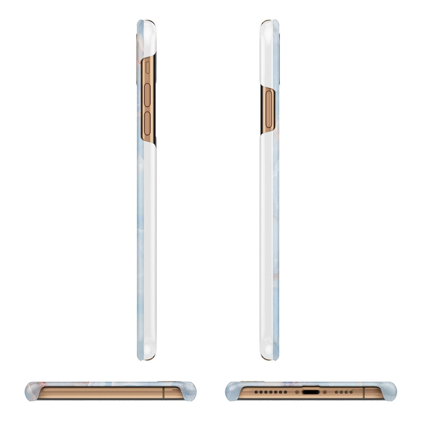 Blue Onyx Marble iPhone 11 Pro Max 3D Snap Case Angle Images