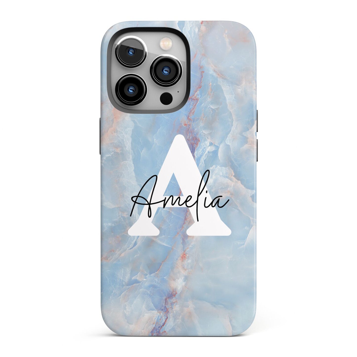 Blue Onyx Marble iPhone 13 Pro Full Wrap 3D Tough Case