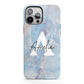 Blue Onyx Marble iPhone 13 Pro Max Full Wrap 3D Tough Case