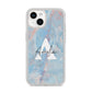 Blue Onyx Marble iPhone 14 Glitter Tough Case Starlight