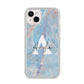Blue Onyx Marble iPhone 14 Plus Glitter Tough Case Starlight