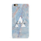 Blue Onyx Marble iPhone 6 Plus 3D Snap Case on Gold Phone