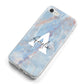Blue Onyx Marble iPhone 8 Bumper Case on Silver iPhone Alternative Image