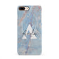 Blue Onyx Marble iPhone 8 Plus 3D Snap Case on Gold Phone